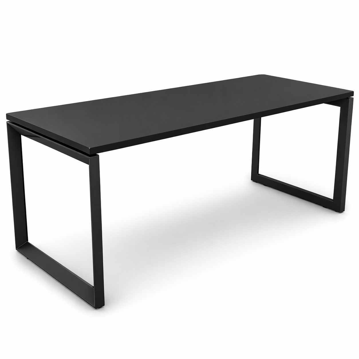 Black rectangular Bench Desk on a white background