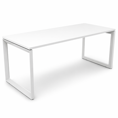 White rectangular bench desk on a white background